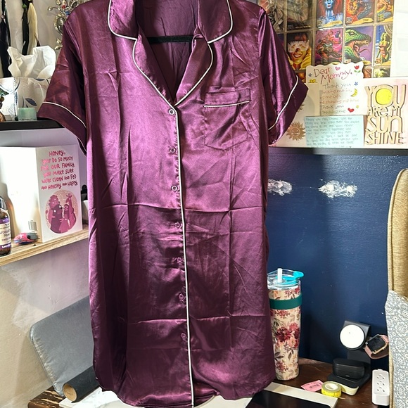 Ekouaer purple satin nightgown - Picture 1 of 6